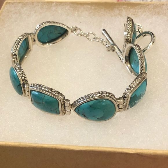 BARSE Turquoise Sterling Silver Turquoise Toggle Bracelet - Picture 5 of 8